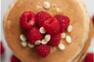 Image pour Pancakes aux Framboise et Chocolat Blanc